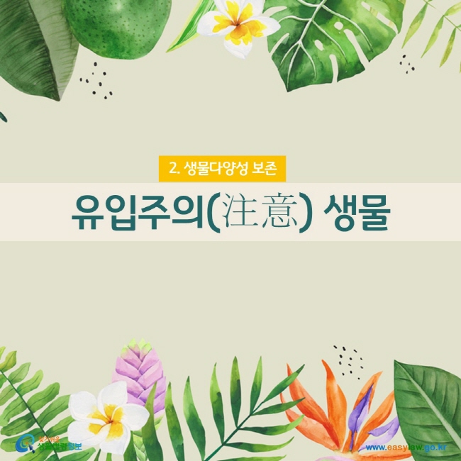 www.easylaw.go.kr 유입주의(注意) 생물